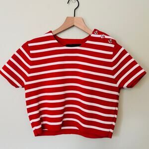 Zara Nautical Crop Top Size Large
